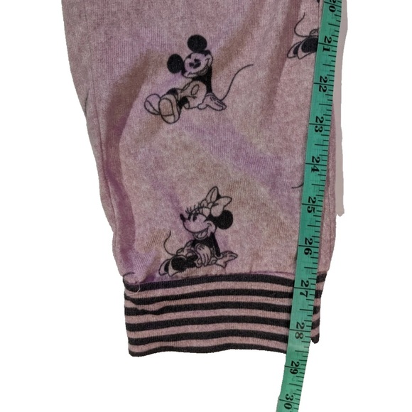 Disney Mickey Minnie Pink Gray Pajamas Jogger Set Small Soft Two-piece Cozy - Picture 16 of 16